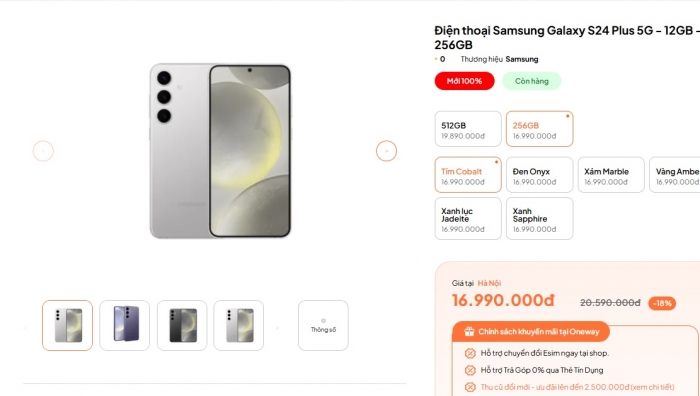 Vua AI màn lớn quốc dân Galaxy S24 Plus giảm khủng, rẻ như máy cỏ từ 12 triệu vẫn ăn đứt iPhone 16